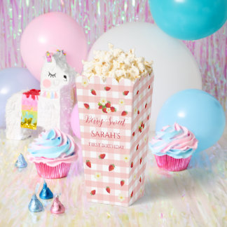 Ballotins Berry Sweet Strawberry 1st Birthday Popcorn 