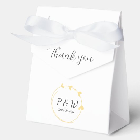 Ballotins Beurre Jaune Simple Coeur Wreath Monogramme Mariag (Recto)