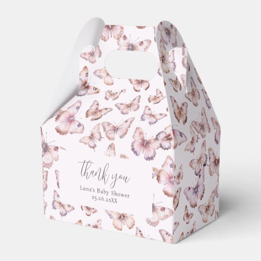 Ballotins Beurre mou et rose Baby shower papillon Gable (Verso)