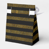 Ballotins BG02 Parties scintillant Gold & Black Stripes Part (Arrière)