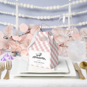 Ballotins Bibs & Ribs BBQ Rustique Rose En vichy Baby shower