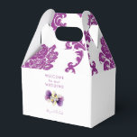 Ballotins Bienvenue Magenta Mariage damassé<br><div class="desc">Ballotin Magenta Mariage damassé. Floral.</div>