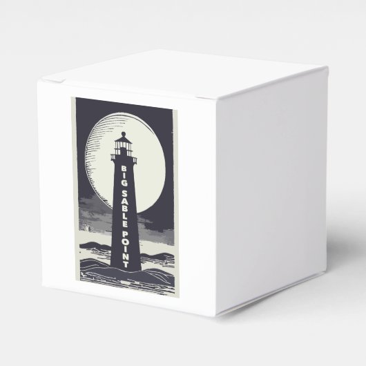 Ballotins Big Sable Point Michigan Lighthouse Moon (Verso)