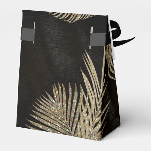 Ballotins Bijoux feuille feuille Mariage or ID830 (Arrière)