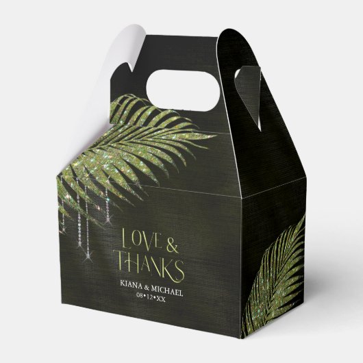 Ballotins Bijoux feuille Mariage vert V2 ID830 (Verso)