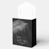 Ballotins Bijoux Mariage feuille feuille argent ID830 (Ouvert)