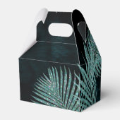 Ballotins Bijoux Mariage feuille feuille feuille V2 Turquois (Arrière)