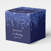 Ballotins Birthday party navy blue white glitter drips (Verso)