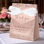 Ballotins Birthday Party Rose Gold Thank You Cute<br><div class="desc">Add a touch of elegance to your celebration with these rose gold thank you favor boxes — perfect for birthday parties, bridal showers, or any stylish event. Featuring a soft pink and metallic rose gold palette with a sweet thank-you message, these small gift boxes are ideal for candy, trinkets, or...</div>