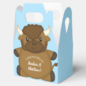 Ballotins Bison Buffalo Baby shower Bleu (Ouvert)