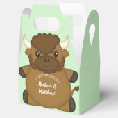 Ballotins Bison Buffalo Fête de Naissance Bébé Vert (Ouvert)