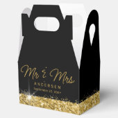 Ballotins Black and Gold Personnalisé M. & Mme Mariage (Ouvert)