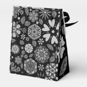 Ballotins Black And Gray Retro Floral Art Seamless Pattern (Arrière)
