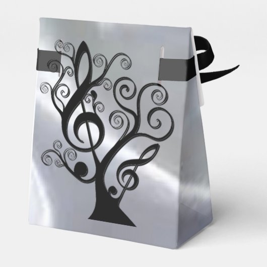 Ballotins Black and Silver Music Treble Clef Tree Ballotin (Arrière)