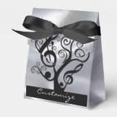Ballotins Black and Silver Music Treble Clef Tree Ballotin (Verso)