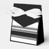 Ballotins Black and white lace braid and horizontal stripes  (Verso)