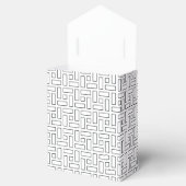 Ballotins Black and White Linear Block Pattern - White (Ouvert)