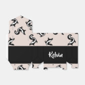 Ballotins Black and white skunks on rose rose (Déplié)