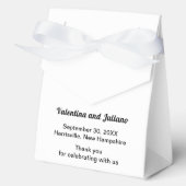 Ballotins Black and White Wedding Tent Style Favor Boxes (Recto)