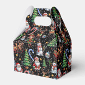 Ballotins Black Background Christmas Decorative Pattern (Arrière)