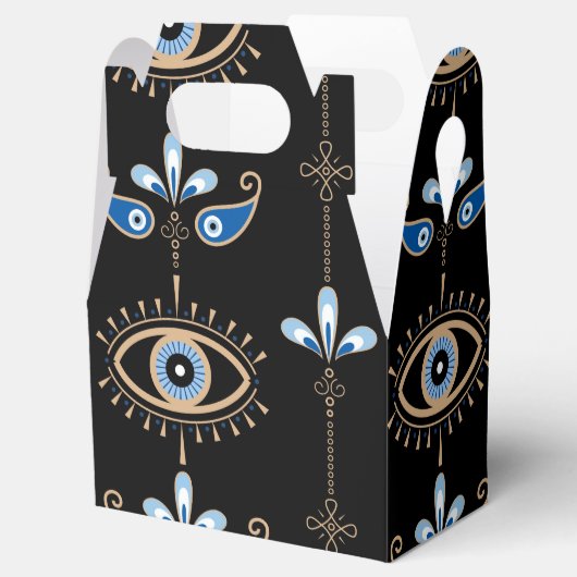 Ballotins Black bohemian retro evil eye pattern (Ouvert)