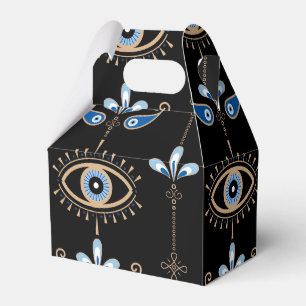 Ballotins Black bohemian retro evil eye pattern