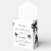 Ballotins Black Bow Coquette Script Sweet 16 Thank You (Ouvert)