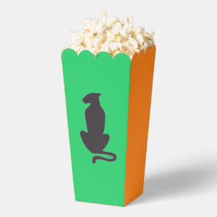 Ballotins Black Cat Silhouette vert n orange boîtes pop-corn