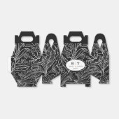 Ballotins Black Chic Moderne Merci Floral Mariage (Déplié)