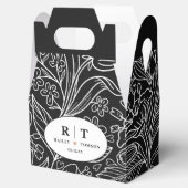 Ballotins Black Chic Moderne Merci Floral Mariage (Ouvert)