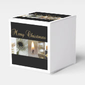 Ballotins Black Collage Christmas, White and Gold (Verso)