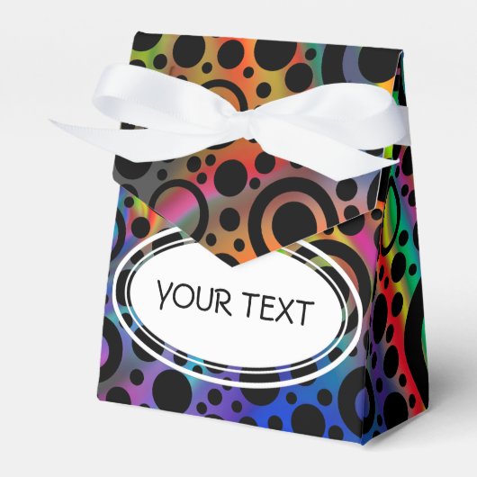 Ballotins Black Dots & Circle Pattern + your text & backgr. (Verso)