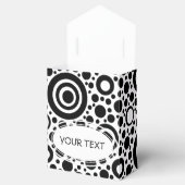 Ballotins Black Dots & Circle Pattern + your text & backgr. (Ouvert)