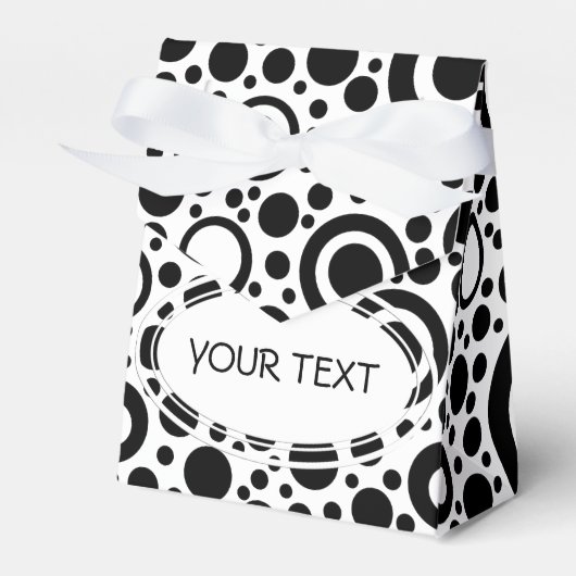 Ballotins Black Dots & Circle Pattern + your text & backgr. (Verso)