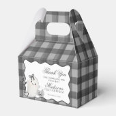 Ballotins Black Gingham Cute Boo Ghost Birthday Favors Gable (Arrière)