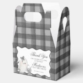 Ballotins Black Gingham Cute Boo Ghost Birthday Favors Gable (Ouvert)