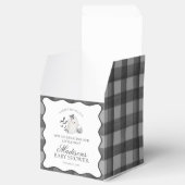 Ballotins Black Gingham Little Boo Ghost Baby Shower Gable (Ouvert)