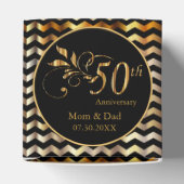Ballotins Black & Gold Chevron 50e anniversaire de Mariage (Haut)