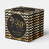 Ballotins Black & Gold Chevron 50e anniversaire de Mariage (Arrière)