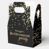 Ballotins Black Gold confetti Retirement party Custom  (Ouvert)