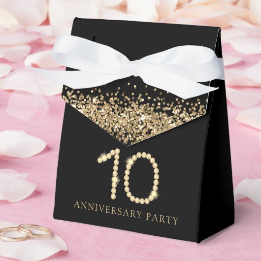 Ballotins Black & Gold Diamond 10th Anniversary gift (Mariage)