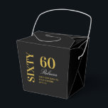 Ballotins Black & Gold Elegant Soixante 60e fête d'anniversa<br><div class="desc">Black & Gold Elegant Soixante 60e anniversaire Ballotins de fête</div>