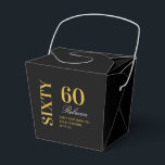 Ballotins Black & Gold Elegant Soixante 60e fête d'anniversa<br><div class="desc">Black & Gold Elegant Soixante 60e anniversaire Ballotins de fête</div>