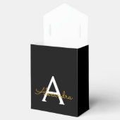 Ballotins Black Gold Girl Script Monogramme Nom Moderne (Ouvert)