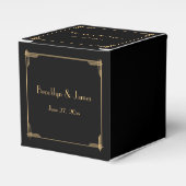 Ballotins Black Great Gatsby Art Déco Mariage Faveur Boxes (Verso)