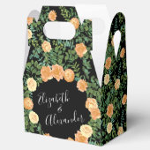 Ballotins Black & Peach Mariage Floral moderne (Ouvert)