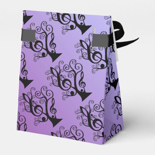 Ballotins Black & Purple Music Treble Clef Tree Ballotin (Arrière)