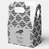 Ballotins Black Raven cadre gothique Boîte de mariage Favor (Ouvert)