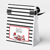 Ballotins Black Red Elegant 75e MERCI de fête d'anniversaire (Arrière)