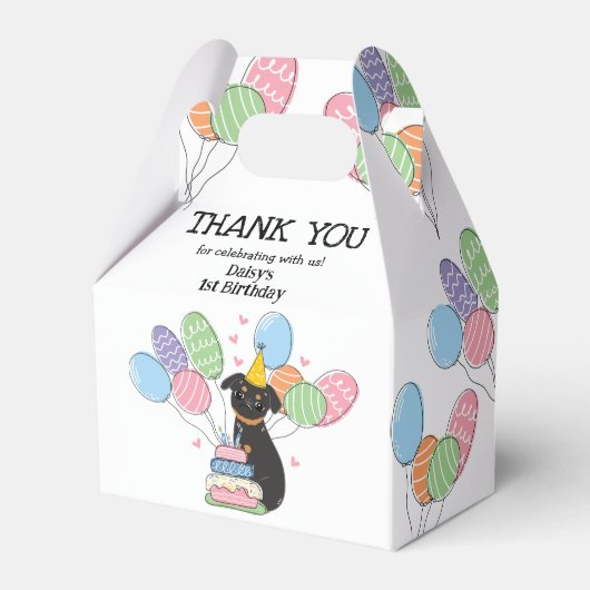 Ballotins Black Tan Brussels Griffon Chien fête d'anniversai (Verso)